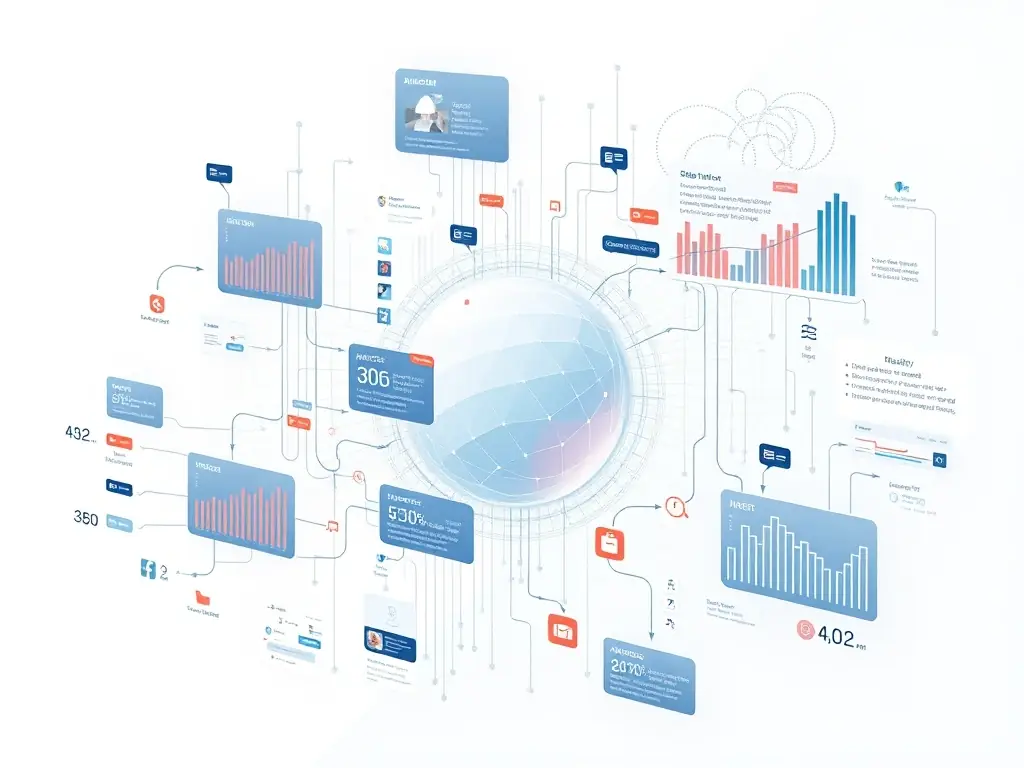 An attention algorithm visualization, showing how VEXITHON's technology analyzes and optimizes ad placement to capture and maintain audience attention, improving overall campaign performance.
